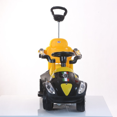 ماشین کودک بی بی ماک طرح آلفا رومئو مشکی-زرد مدل ZV-10 -اسباب بازی